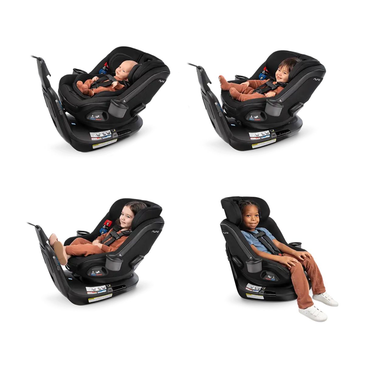 Nuna Revv Maxx Convertible Car Seat - Midnight - 360° One-Hand Rotation